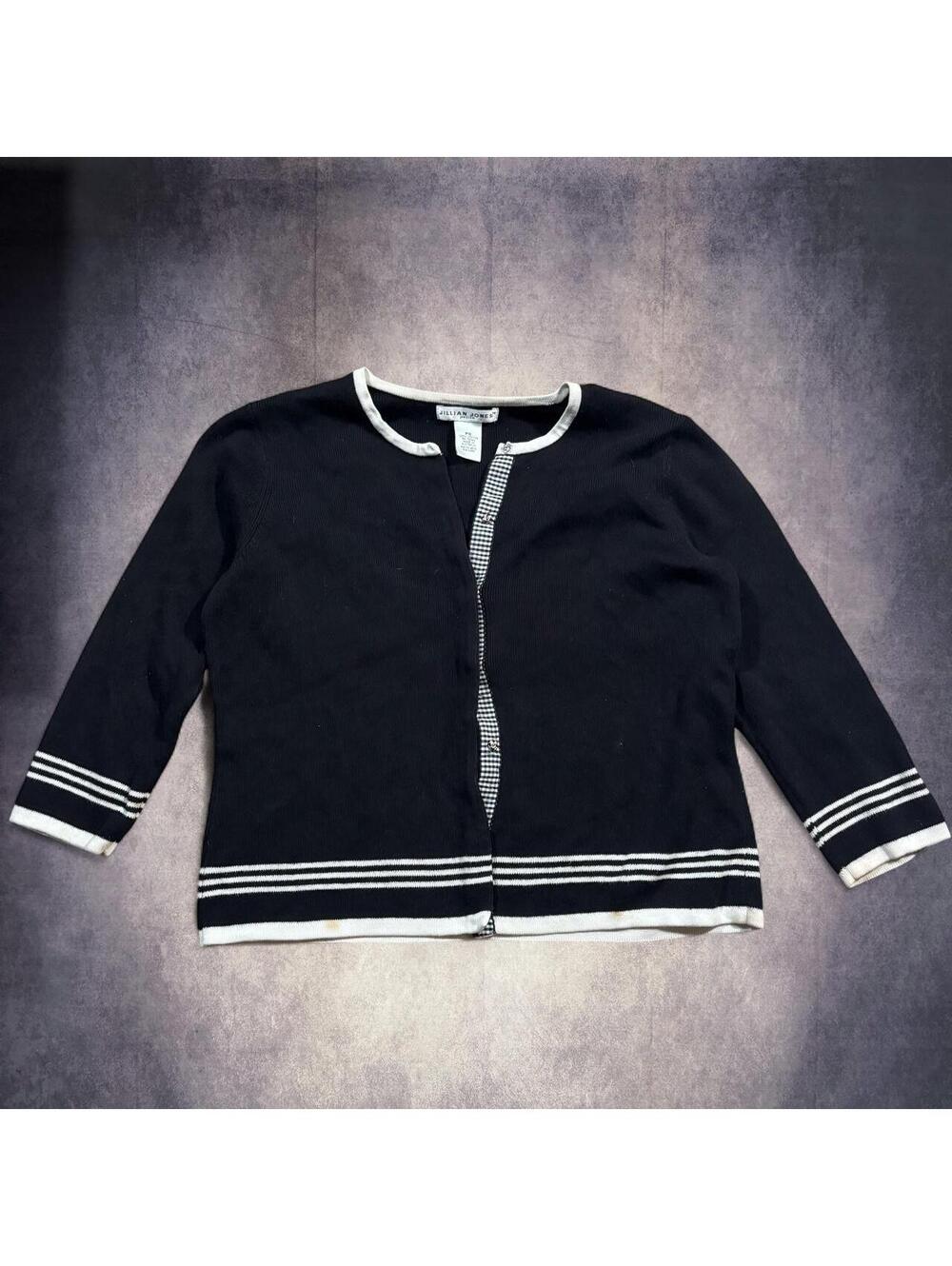 Vintage y2k Jillian Jones black cotton cardigan